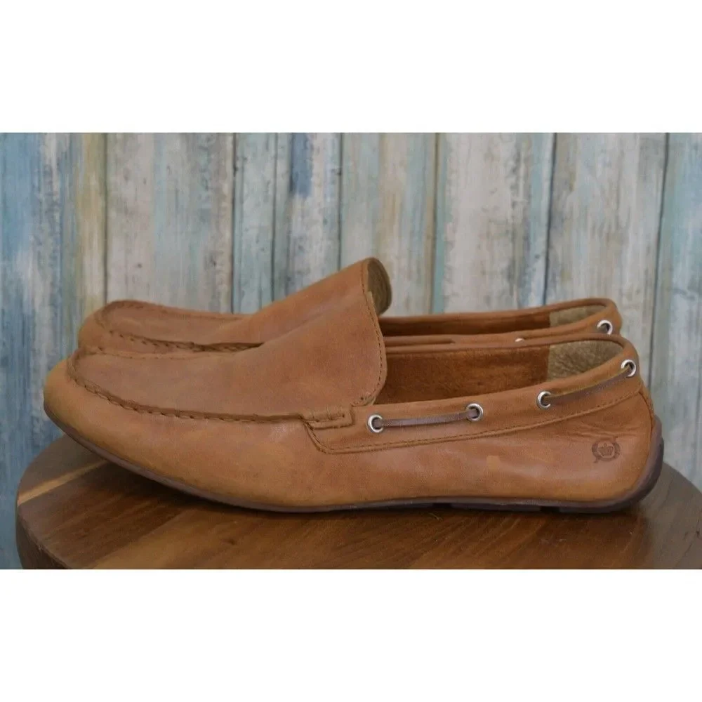 NOT AVAILABLE Leather Moccasins Size 9.5 Brown Driving Moc Shoes